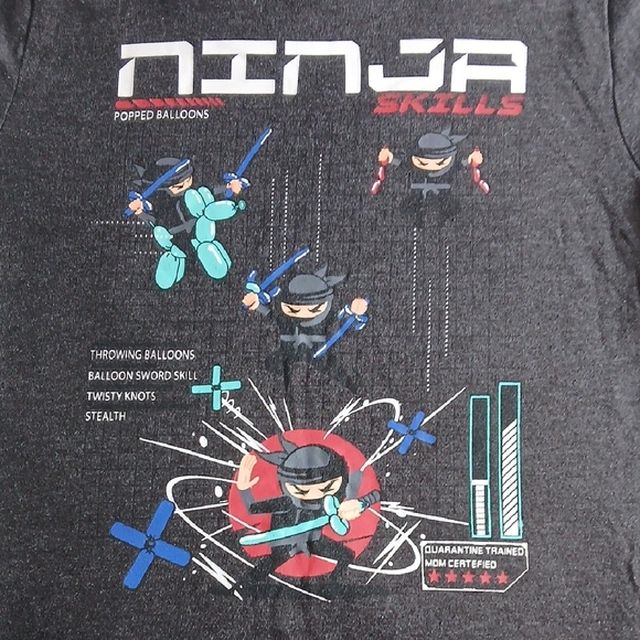 Garanimals Black Ninja Graphic Tee with Red and Blue Accents - Picture 3 of 4